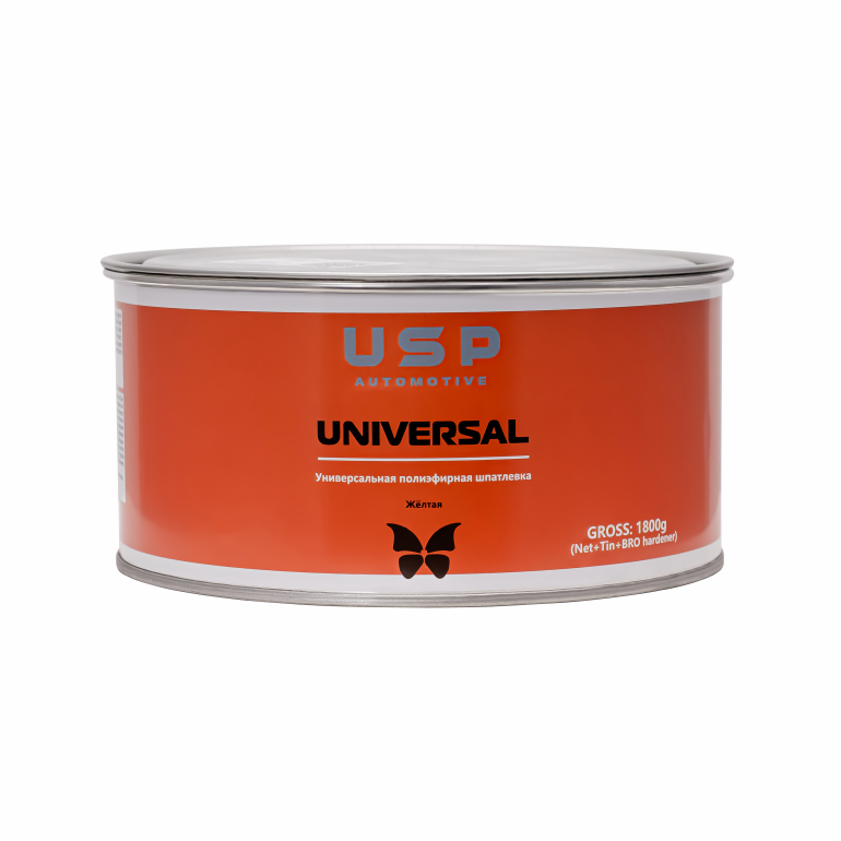 USP Универсальная полиэфирная шпатлёвка Universal (жёлтая) 1,8 кг