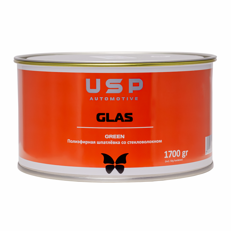 USP Шпатлёвка со стекловолокном Glas 1,7 кг (green) NEW
