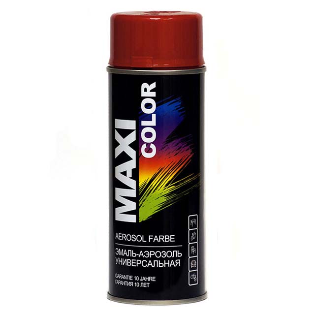 MAXI Color Эмаль Красно-оранжевая RAL 3000 0,4л.