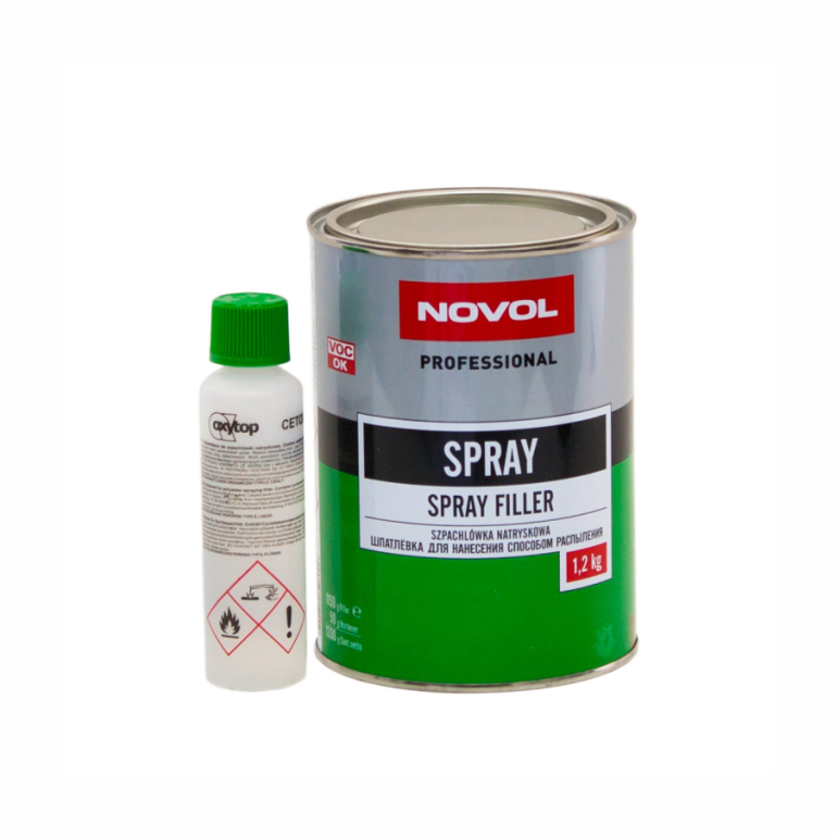 NOVOL Шпалтёвка распыляемая SPRAY (Шпатлёвка распыляемая, 1,2 кг)
