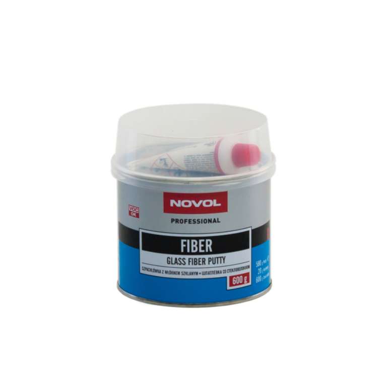 NOVOL Шпатлёвка со стекловолокном FIBER (Шпатлёвка со стекловолокном, 0,6 кг)