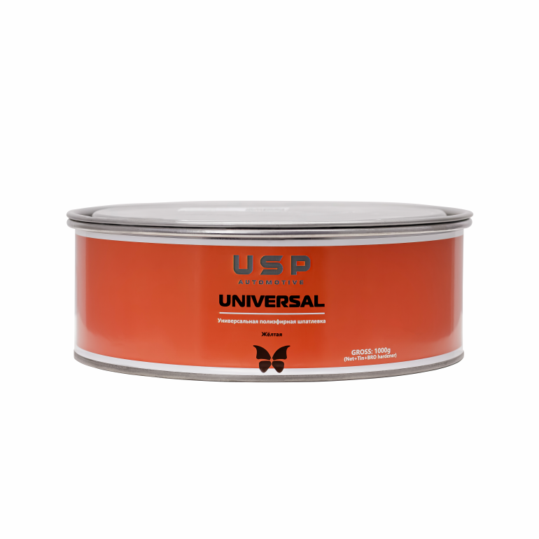 USP Универсальная полиэфирная шпатлёвка Universal (жёлтая) 1,0 кг