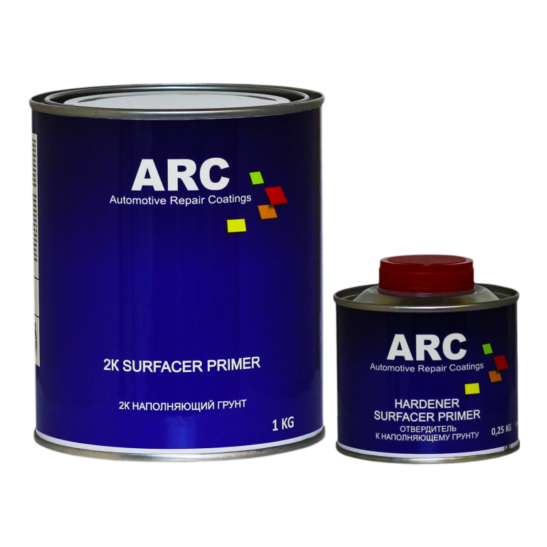 ARC Акриловый грунт Primer 2K Surfacer 4:1 white 1kg + Отвердитель Hardener 0.25kg