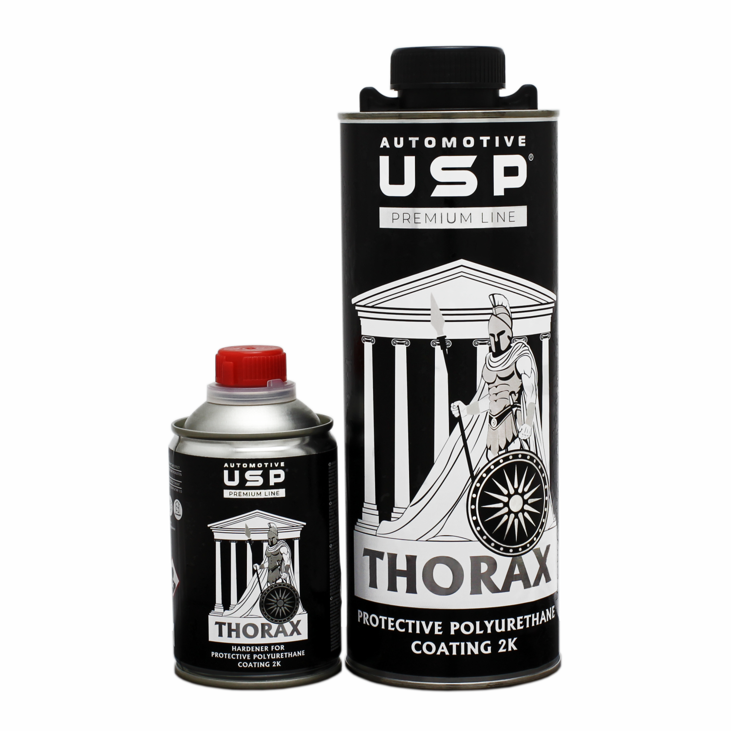 USP THORAX 2К Полиуретановое защитное покрытие 800 гр+210 гр ЧЁРНОЕ