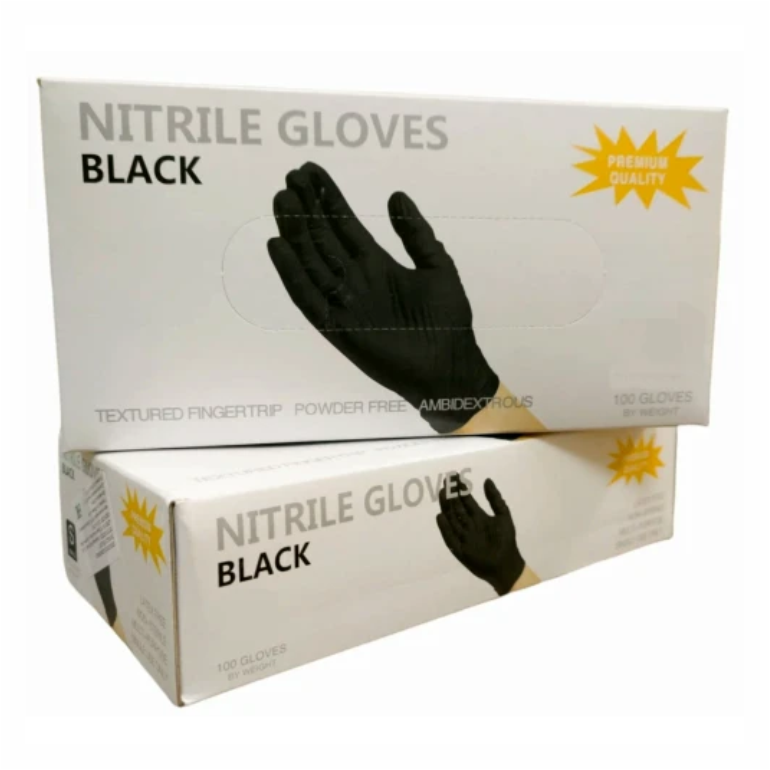 Walliy plastic Перчатки нитриловые, черные, XL (100 шт.)