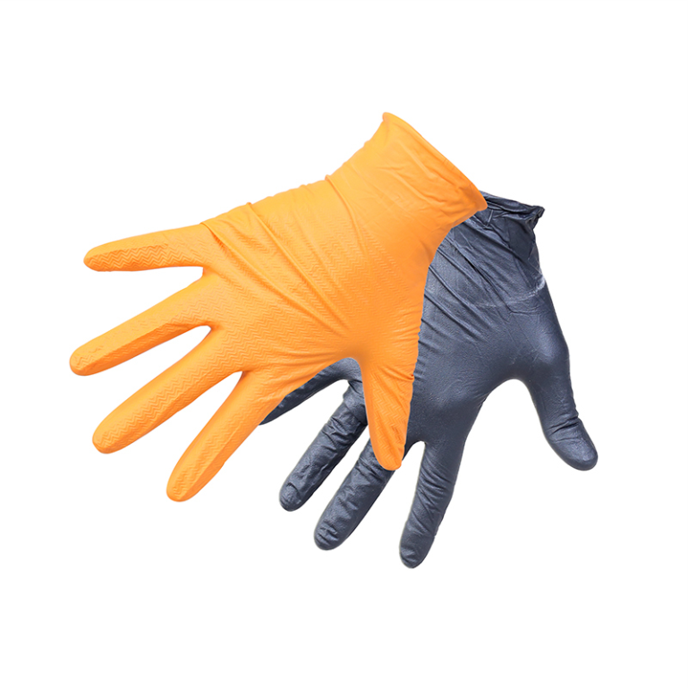 RoxelPro Нитриловые перчатки ROXTOP, чёрные/оранжевые, размер XL, упаковка 50 шт.
