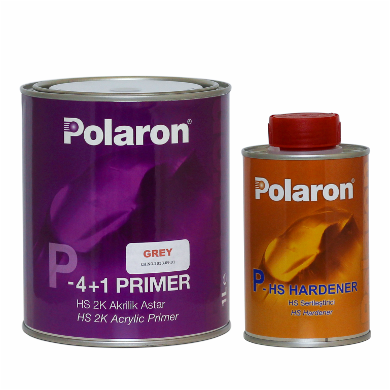 Polaron грунт 4+1 HS 2K Acrylic Primer, серый, 1л+0,25л (отв P-HS Hardener)