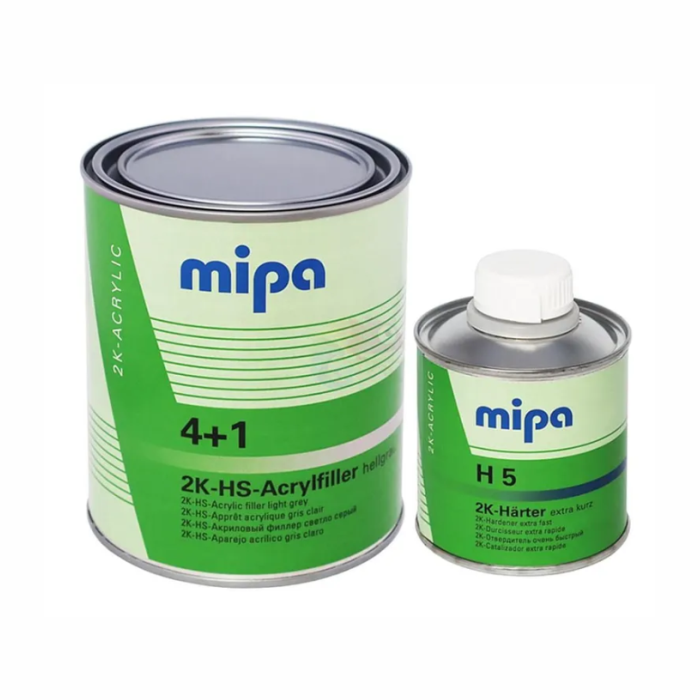 Mipa 2К акриловый грунт белый 4+1 HS комплект 1л+0,25л