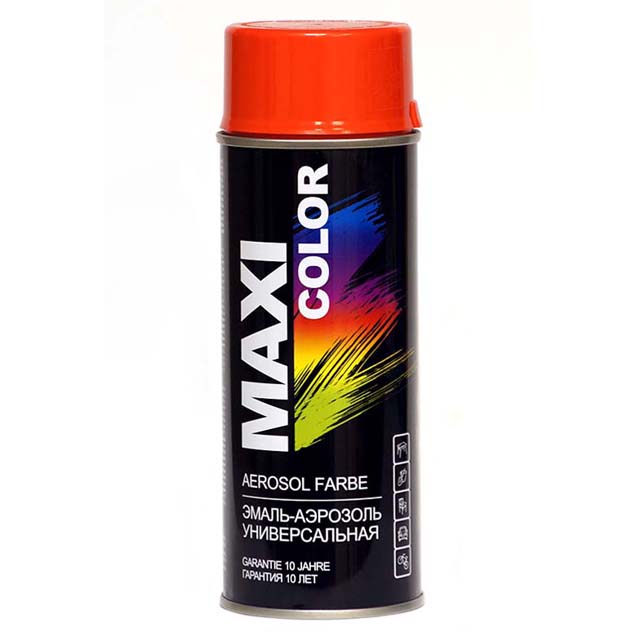 MAXI Color Эмаль Ярко-оранжевая RAL 2002 0,4л.