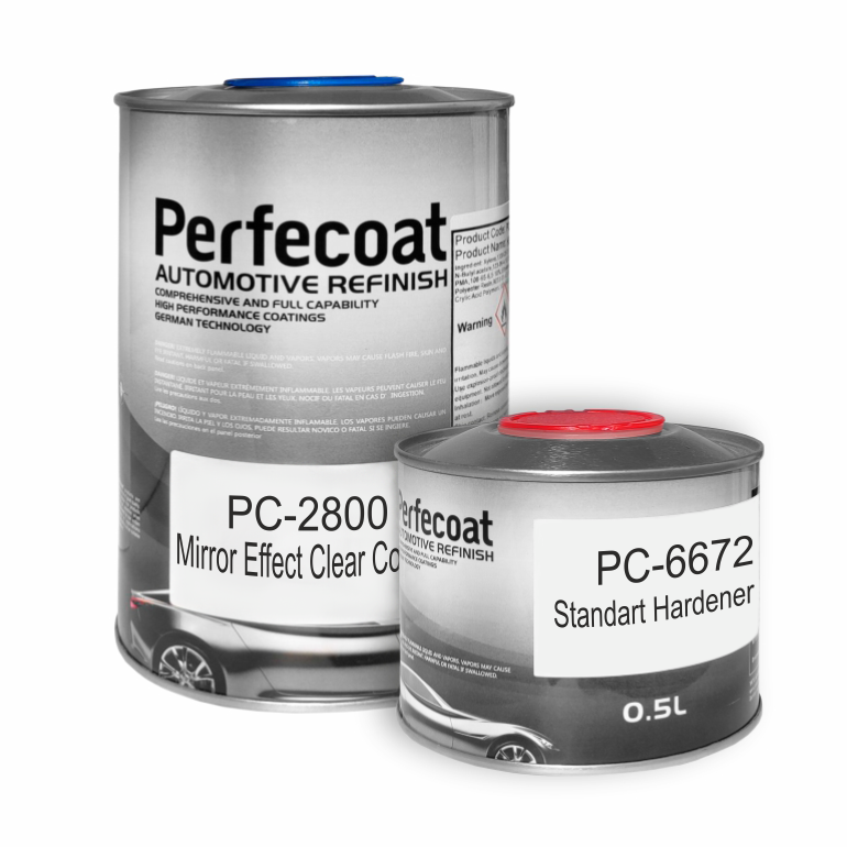 PC-2800 лак Mirror Effect Clear Coat 1L + Отвердитель PC-6672 Standard Hardener 0,5L
