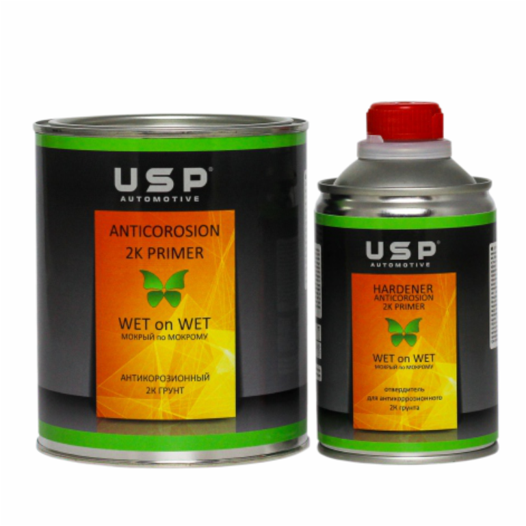 USP Антикоррозионный грунт 3+1 «мокрый по мокрому» 0,75л+0,25л серый
