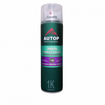 AUTOP PROFESSIONAL Эмаль АКРИЛОВАЯ №18 Чёрная глянцевая High Build Universal Topcoat 650 мл