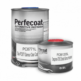 PC-877 лак Glamour Clear Coat 1L + Отвердитель PC-8612 Standart Glamour Hardener 0,5L
