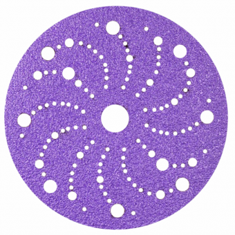 BDL9 Шлифовальный круг на липучке 150мм FASTPLUS,119 отв.,PURPLE P120